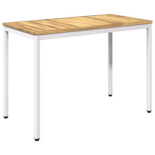 Маса за вечеря в градината Бяло 108,5 x 55 x 75 см