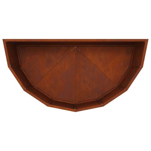 Кашпа Ръждясало 90 x 45 x 50 см Патинираща стомана