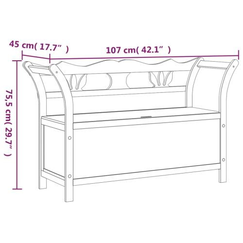 Пейка бяла 107x45x75,5 см масивна ела
