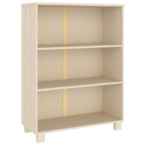 Шкаф за книги HAMAR, меденокафяв, 85x35x112 см, бор масив