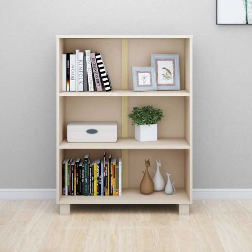 Шкаф за книги HAMAR, меденокафяв, 85x35x112 см, бор масив