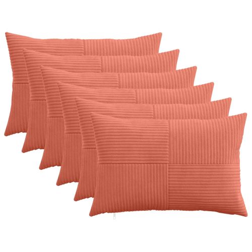 Калъфка за възглавница 6 pcs ALMELO Червено оранжево 50 x 75 cm