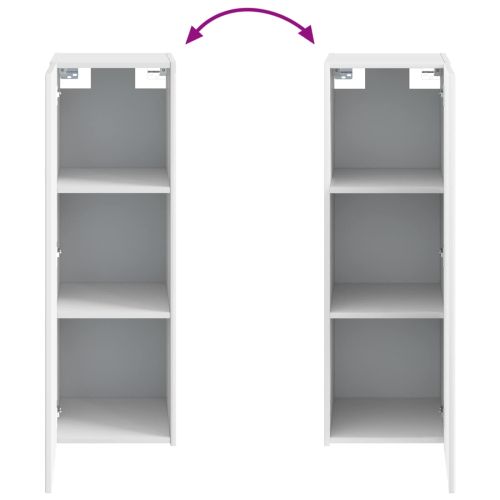 Стенно Баня Кабинет Бяло 33 x 34,5 x 100 см Инженерна дървесина