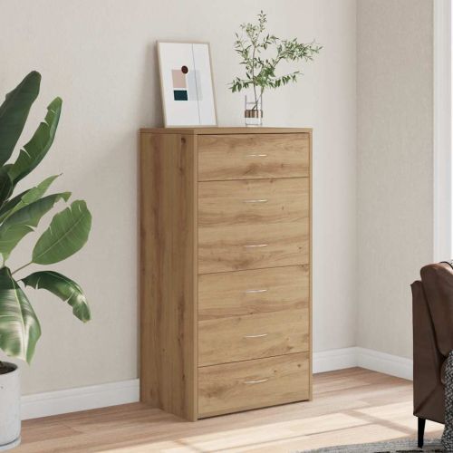 Шкаф с 6 чекмеджета Artisan Oak 50x34x96 cm Инженерна дървесина