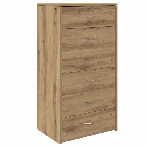 Шкаф с 6 чекмеджета Artisan Oak 50x34x96 cm Инженерна дървесина