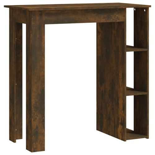 Бар маса с рафт, сонома дъб, 102x50x103,5 см, инженерно дърво