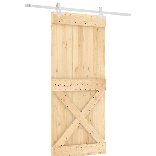 Преплъзваща се врата Естествено и бяло 90 x 210 cm