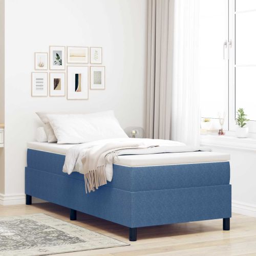 Платформено легло Синьо 90 x 200 cm Кордюрова тъкан
