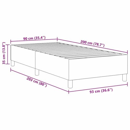 Платформено легло Синьо 90 x 200 cm Кордюрова тъкан