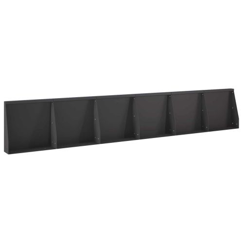 Задържащи стени 6 бр. 40 x 12 x 50 см Стомана Черно