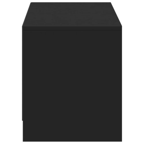 TV шкаф с LED 140 x 34 x 40 см Черно Инженерен дървен материал