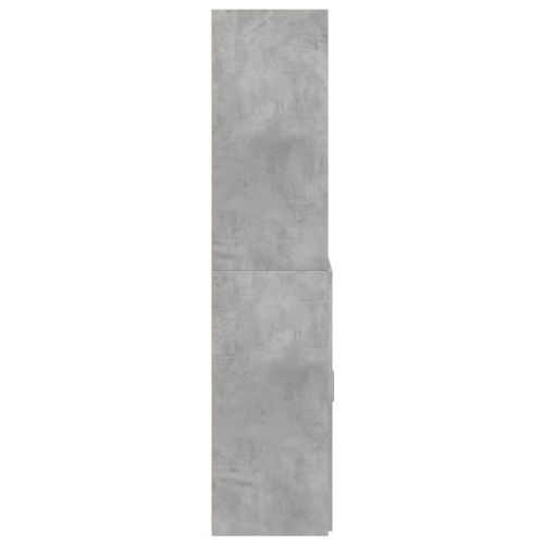 Висок шкаф, бетонно сив, 70x42,5x185 см, инженерно дърво