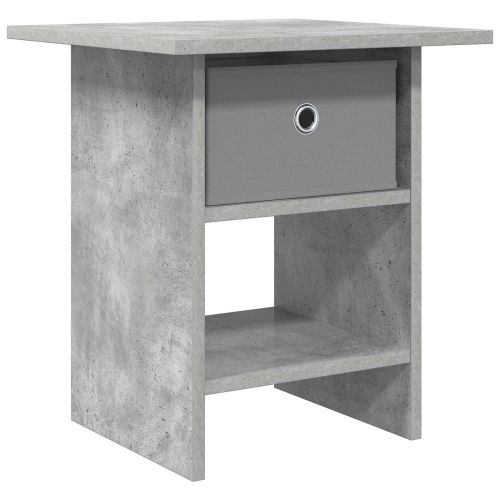 Нощно шкафче Циментено сиво 41 x 40 x 45 см Инженерна дървесина