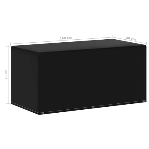 Покривало за градински мебели 6 капси 160x80x75 см