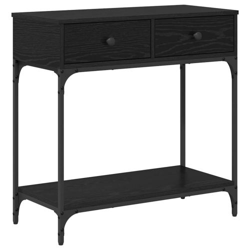 Конзолна маса Черен дъб 75 x 34,5 x 75 см Инженерна дървесина