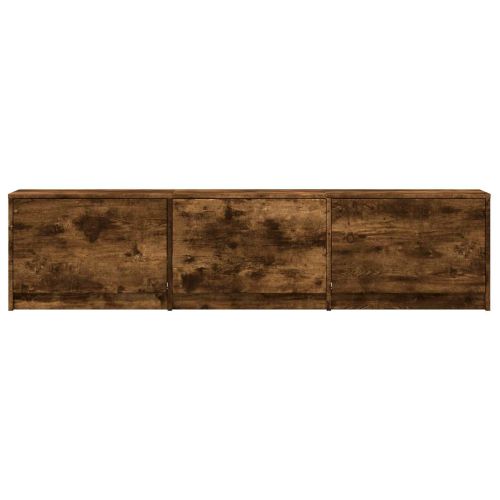 TV шкаф с LED 165 x 34 x 40 см Опушен дъб
