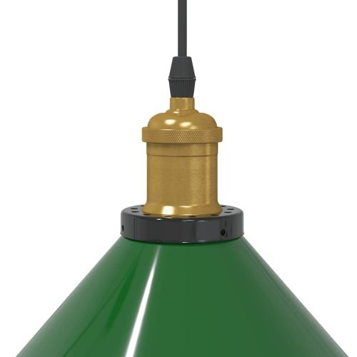 Висяща лампа Регулируема височина E27 Гланц Зелен Ø 22 cm Метал