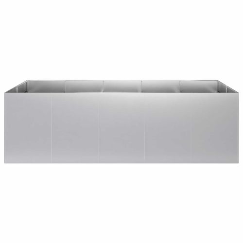 Градинска саксия Сребристо 200 x 80 x 60 см Поцинкована стомана