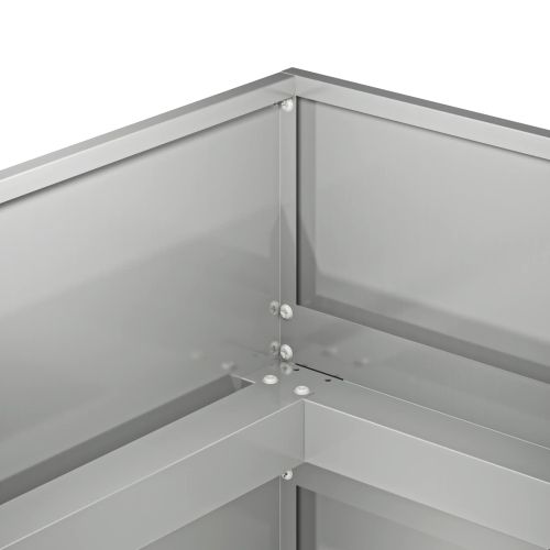 Градинска саксия Сребристо 200 x 80 x 60 см Поцинкована стомана
