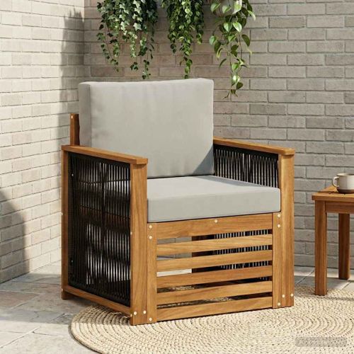 Среден диван за открито Натурално