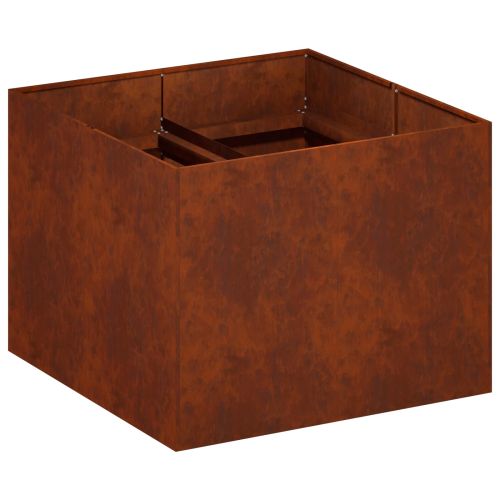 Градинска саксия Ръждясало 80 x 80 x 60 см Кортенова стомана