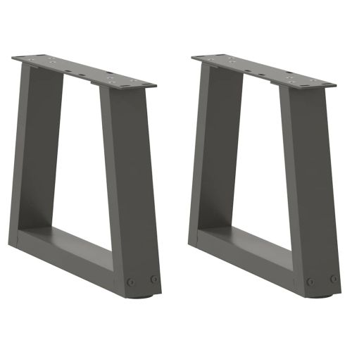 Крака за масичка за кафе, V-образна, 2 бр., антрацит, 40x(30-31,3) см, стомана