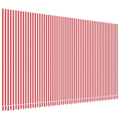 Резервен плат за тента, червен и бял, 600x350 см, полиестер