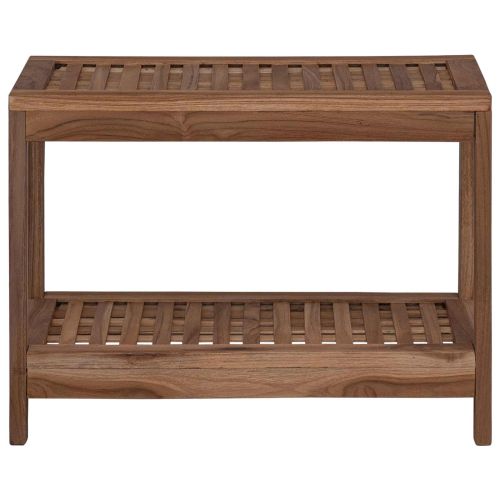 Маса за баня Натурално 60 x 30 x 45 cm Солидно тиково дърво