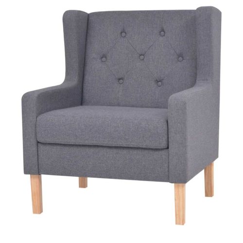 Комплект дивани от 2 части текстил сив