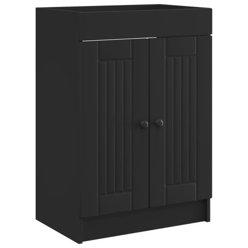 Мебел под мивка за баня Черно 56 x 37,5 x 81 см