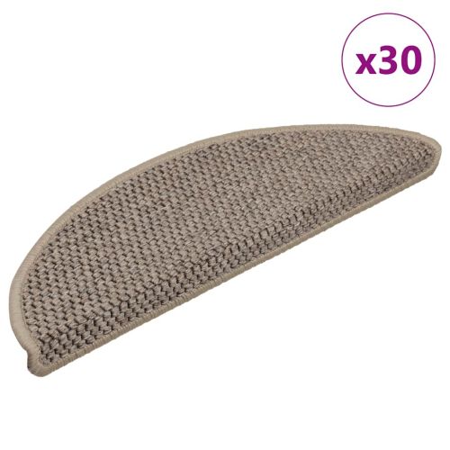 Самозалепващи стелки за стълби сизал 30бр 56x17x3 см
