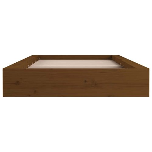 Рамка за легло меденокафява 75x190 см Small Single дърво масив