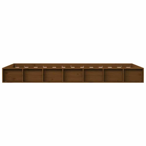 Рамка за легло меденокафява 75x190 см Small Single дърво масив