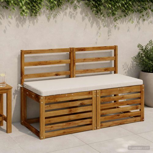 Възглавница за пейка SOEST 100% полиестер Бяло 120 x 50 x 5 см