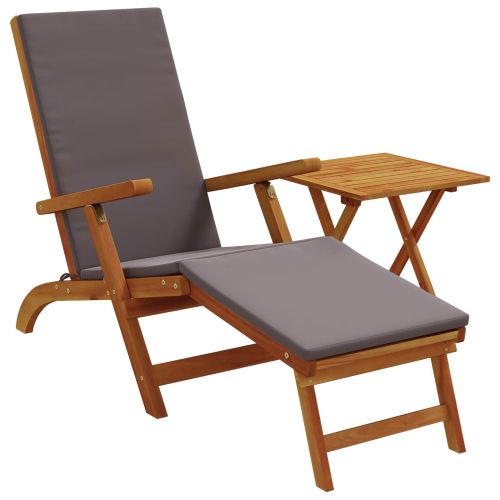 Сгъваем и reclining шезлонг 2 бр. Солидно акациево дърво