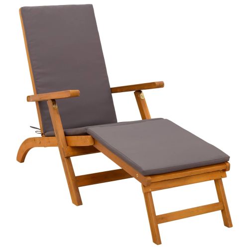 Сгъваем и reclining шезлонг 2 бр. Солидно акациево дърво