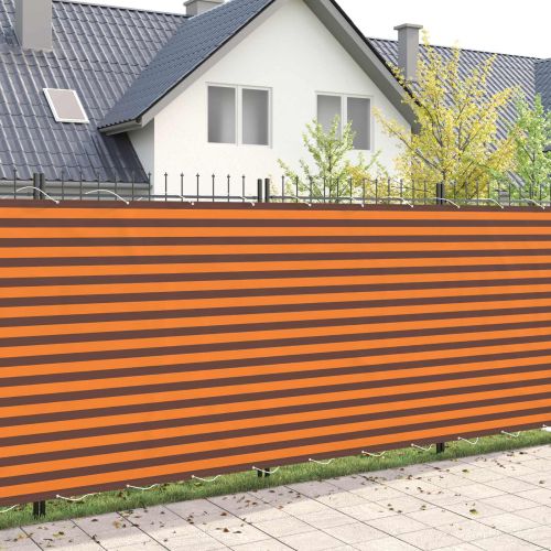 Прозорец за балкон 180 x 1000 cm Polyester Оранжево и кафяво