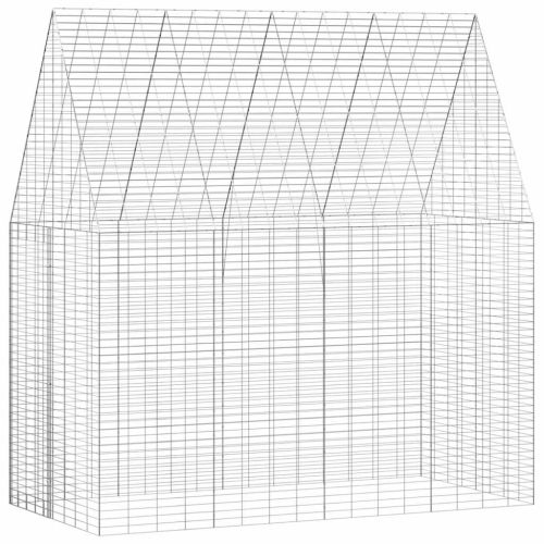 Клетка за заек Сребристо 200 x 100 x 210 см Поцинкована стомана