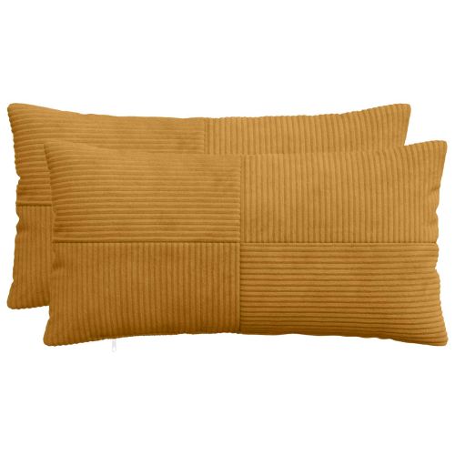 Калъфка за възглавница 2 pcs ALMELO Жълто 40 x 70 cm кордурой