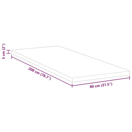 Кокосов Топпер Бяло 80 x 200 cm Жакардова материя