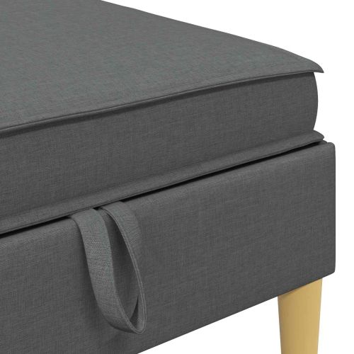 Модулен диван комплект със съхранение 5 бр. Тъмносиво Текстил