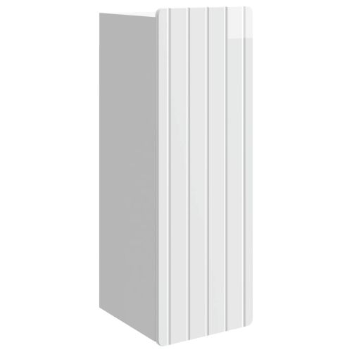 Стенно шкафче Бял гланц 33 x 34,5 x 94 см Инженерна дървесина