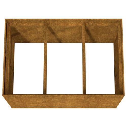 Градинска повдигната леха 120x80x80 см кортенова стомана