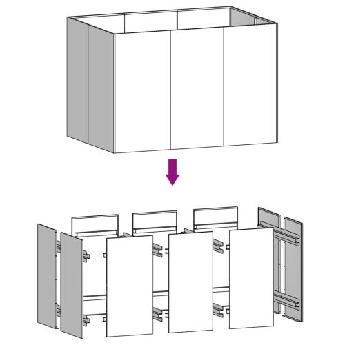 Градинска повдигната леха 120x80x80 см кортенова стомана