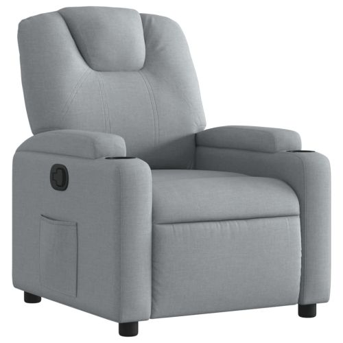 Реклайнер стол, светлосив, текстил