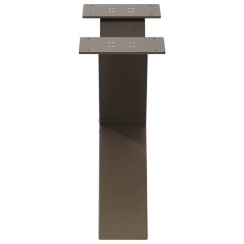 Крака за масичка за кафе, X-образни, 2 бр., естествена стомана, 50 x (30-31) см, стомана
