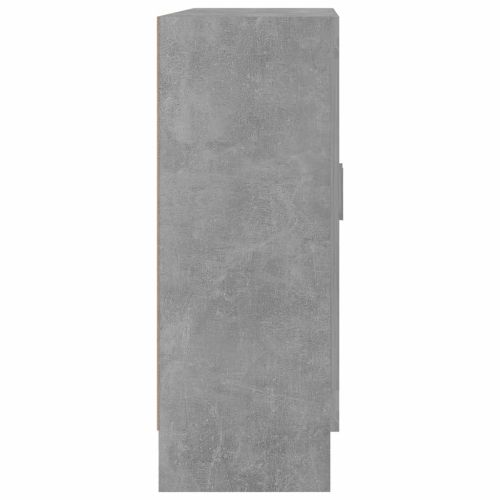 Шкаф за книги, бетонно сив, 82,5x30,5x80 см, инженерно дърво
