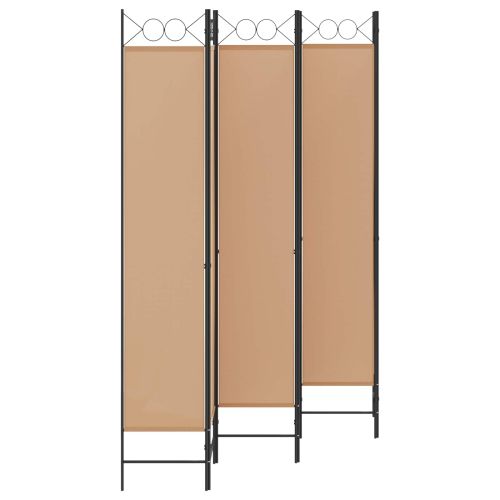 Делител за стая с 6 панела Бежово 240 x 220 cm Текстил