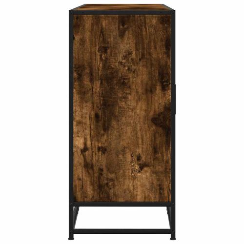 Бюфет опушен дъб 134x35x76 см инженерно дърво