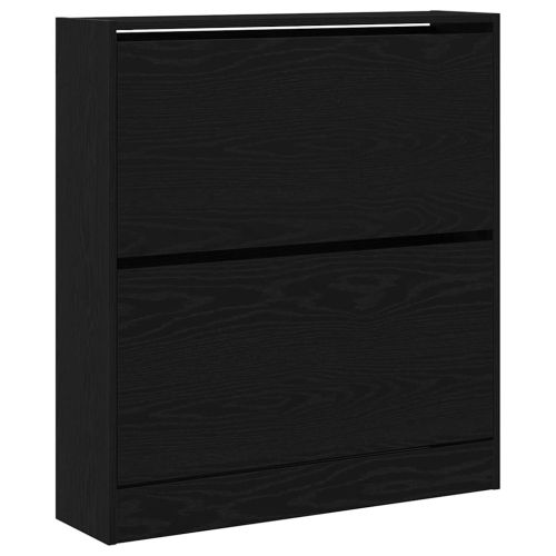 Шкаф за обувки 80 x 21 x 87,5 cm Инженерна дървесина Черния дъб